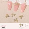 2025 Nuevos Accesorios de Moño para Uñas al por Mayor Celebridad de Internet Más Vendidos Accesorios de Flor de Aleación Decoraciones de Uñas de Lujo