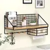 Estante de pared, instalación sin taladro, perfecto para dormitorios estudiantiles, imprescindible para recámaras, divisor de pared, cesta colgante, estante de almacenamiento