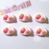 Acessórios de Resina DIY Patch para Capa de Celular Flats Material Base para Adereços de Cabelo Infantil Fornecimento Transfronteiriço Fivela de Sapato Pão de Morango