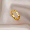 Anillo Minimalista de Acero de Titanio con Espiga de Trigo Dorada para Mujer, Nicho de Lujo Ligero con Sensación de Alta Gama, Anillo para Dedo Índice que No se Desvanece