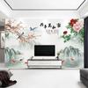 Papel de Parede Moderno Simples de Flores Paisagem Chinesa Revestimento de Parede Sala de Estar Parede de Fundo para TV Papel de Parede Película de Revestimento de Parede Mural de Parede para Cinema e Televisão