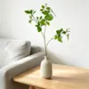 Plantas verdes artificiales, ramas de vid verdes y flores artificiales para decoración del hogar, arreglos florales sencillos para sala de estar, artículos decorativos pequeños, flores artificiales
