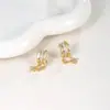 Brincos de Botão Estrela de Oito Pontas Doce Moda Estilo Francês Design de Nicho Celebridade da Internet Brincos de Alta Qualidade Agulha de Prata S925