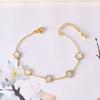 Fresh Simple All-match Animal Bear Shell Love Necklace Five-pointed Star Titanium Steel Brincos Pulseira Cor-retenção de Jóias