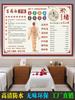 Cartaz de saúde das quatro estações Medicina chinesa Salão de preservação da saúde Moxabustão Publicidade Fisioterapia Placa de exibição Quadro decorativo de parede Adesivo Pintura decorativa