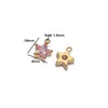 Colgante de Acero Inoxidable Estrella Geométrica de Cinco Puntas Incrustado con Diamante Chapado Eléctrico de 18K Colgante de Circonita Cúbica Accesorios para Joyería de Aretes y Collares DIY