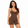Body Moldeador Transfronterizo Europeo y Americano de Tirantes Finos Ajustado para Mujer Control de Abdomen Levantamiento de Glúteos Moldeador Postparto Cinturilla Body de una Pieza