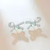 Nuevos Pendientes Redondos de Cuentas, Estilo Chino Natural, Jade Azul Agua, País de las Maravillas Mariposa, Exquisitos, Románticos, Dulces y Elegantes, Venta al por Mayor