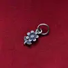 Colgante de girasol de plata de ley S925, estilo artístico y natural, accesorio de cadena para clavícula de plata de ley de verano, componente para pulsera DIY