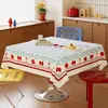 Toalha de Mesa Desenho Animado, Sem Lavagem, Impermeável, À Prova de Óleo, Resistente ao Calor, Estilo Dopamina Creme, Toalha de Mesa Retangular, Protetor de Mesa, Chá