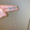 @Oferta Especial@ Aretes Largos con Borla de Mariposa de Pedrería Coreana Nuevo Estilo 2025 Pendientes y Aretes de Diseño Elegante de Nicho