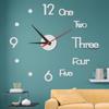Reloj de pared acrílico con adhesivo directo de fábrica, reloj sencillo DIY, silencioso, para el hogar, la sala de estar, el estudio y el dormitorio.