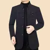 Otoño/Invierno 2026 Nuevo Forro Polar Ártico Lana Alta Calidad Grueso Cálido Chaqueta Abrigo para Hombre Cuello Alto Casual Traje