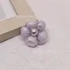 Bola de Tela DIY con Media Perla Pegada, Flor Pequeña Cosida a Mano, Flor de Cinco Pétalos, Material para Accesorios de Cabello, Pequeños Accesorios de Flor