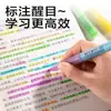 Plumón Marcador Fluorescente de Doble Color Deli para Marcar y Tomar Notas, Diseño de Alto Valor