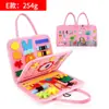 Tablero de aprendizaje de fieltro 2025 nuevo transfronterizo Amazon rosa niña bebé Montessori educación temprana rompecabezas tablero ocupado