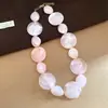 Conjunto de collar y aretes de cuentas redondas acrílicas transfronterizo europeo y americano, accesorios de moda para el día a día con diseño versátil