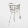Diseño de Broche de Cadena Metálica con Borla, Cadena para Pierna de Pantalón y Decoración de Flor para Pecho, Joyería Transfronteriza Europea y Americana con Remaches de Piedra Triturada