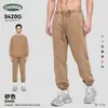 Pantalones Deportivos Pesados de Algodón Puro para Hombre Ckx, con Puños en los Tobillos, Proceso de Lavado Snow Dye, Pierna Ancha para Hombre