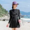 Traje de baño de color sólido para mujer, estilo coreano, que cubre la carne, falda ajustada, traje de baño, traje de neopreno, traje de baño conservador