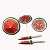 Etiqueta Desechable para Frutas Etiqueta de Piña Etiqueta de Flamenco Bambú Tarjeta de Decoración para Hornear Pasteles Enchufe Decoración de Mesa de Postres