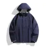 Moda Otoñal Color Liso Cortavientos para Hombre Impermeable a Prueba de Viento Transpirable Ropa de Montañismo Chaqueta con Capucha para Pareja Marca de Moda Verde