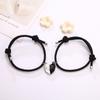 Entrando na moda pulseira de corda de amor magnética preto e branco para casal pulseira de corda de mão para amigas pulseira joia atacado