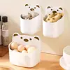 Caja de Almacenamiento Adorable de Oso de Dibujos Animados para Montar en la Pared para Cocina, Almacenamiento sin Taladro para Cebollas, Jengibre y Ajo, Almacenamiento de Pared Junto al Refrigerador, Azul