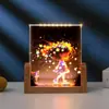 Luz de Noche de Cristal de Colores Regalo DIY Creativo Adornos de Decoración para Dormitorio Escritorio Hogar Luz de Ambiente Lámpara de Mesa Cielo Estrellado