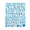 Venta al por mayor transfronteriza Pegatinas de letras de polvo de brillo Pegatinas digitales Punto DIY Decorativo Polvo dorado Pegatinas de letras con brillo