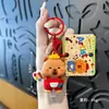 Llavero de Capibara Pintor de Goma Suave Colgante de Muñeco Oso de Dibujos Animados Decoración de Mochila para Niña Regalo Pequeño Creativo
