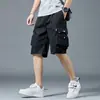 Bermuda Cargo Retro Simples e Versátil para Homens, Verão Fina de Cinco Pontos Casual Tendência Versátil Calça Reta
