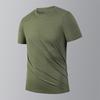 Nova Camiseta Masculina de Seda Gelada de Secagem Rápida para o Verão com Gola Redonda, Alta Elasticidade, Respirável, Casual, para Esportes ao Ar Livre, Pode Ser Enviada e Pode Ser Impressa com Logo