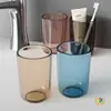 Copo para Enxaguante Bucal, Copo Simples para Escova de Dentes, Copo Transparente Criativo para Escova de Dentes, Copo Anti-Queda para Hotel, Copo Transparente Leve de Luxo para Escova de Dentes para Casal Estudante