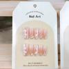 Desejo Puro Clareamento Fototerapia Tridimensional Unhas Postiças Artesanais Usáveis Blush Flor de Gelo Peças de Unha 24 Peças Manicure Diamante Aurora Explosiva