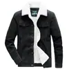 Chaqueta de Lana de Cordero para Hombre para Otoño e Invierno, Abrigo de Algodón Grueso de Pana para Trabajo, Chaqueta Vintage de Pana Forrada de Polar