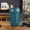 Taza de Café Octagonal Americana de Acero Inoxidable 304 Moderna con Aislamiento al Vacío Taza Portátil para Exteriores Ciclismo Taza Deportiva para Coche
