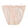 Calcinha Feminina Sexy de Renda Baixa com Recortes e Forro de Seda Amora Respirável Confortável Malha Semi-Transparente