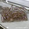 Acessórios de jóias DIY material de cobre banhado a ouro borda tira de vidro de cristal 5 * 15 contas retangulares Oval haste de suspensão dupla