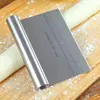 Cortador de Massa Espesso em Aço Inoxidável para Uso Doméstico, Grau Alimentício com Escala, Raspador para Massa, Pão e Ferramentas de Panificação