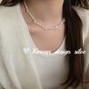 Estilo K de Joyería de Diseño Original Hecho a Mano Plata Esterlina S925 Piedra de Hielo Perla Natural Collar Apilado Cadena para Suéter para Mujer