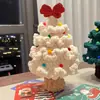 Árbol de Navidad Hecho a Mano DIY Tejido Crochet Paquete de Material de Lana Tejido a Mano Regalos Hechos a Mano de Navidad