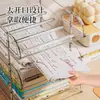 Organizador de escritorio, estante de almacenamiento para documentos y libros de oficina, caja de almacenamiento de capas, estante de almacenamiento para clasificación de materias de estudiante