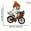 Parche bordado de fantasma para patineta de deportes y bicicleta accesorio de disfraz de Halloween parche bordado para computadora con termoadhesivo