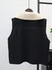 Chaleco cárdigan de lana de doble cara desmontable, colección otoño/invierno 2026, chaleco de punto sin mangas para capas para mujer