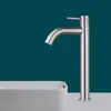 Torneira de Aço Inoxidável 304 com Cuba Única Elevada Fria para Banheiro Doméstico Lavatório para Lavar as Mãos e o Rosto Torneira de Cuba Quente e Fria