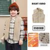 Chaleco Grueso Cálido Antiestático Forrado de Felpa Estilo Europeo para Niños Otoño e Invierno 2026 Modelo Nuevo Ropa para Niños Pequeños