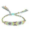 Pulsera de la amistad corta tejida a mano con cuerda de algodón colorida, estilo étnico nepalí, venta caliente transfronteriza europea y americana
