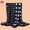 Bufanda Cuadrada de Satén con Estampado Geométrico de Lunares para Mujer, 90 cm, Estilo Nuevo, para Protección Solar, Cubre-Cabeza, Bufanda de Seda y Venta al por Mayor de Bufandas