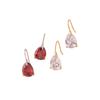 Joyería de Qingdao Nicho Europeo y Americano Versátil Lujo Ligero Gotas de Agua Incrustadas Aretes de Circonita de Vidrio Aretes Elegantes para Mujer
